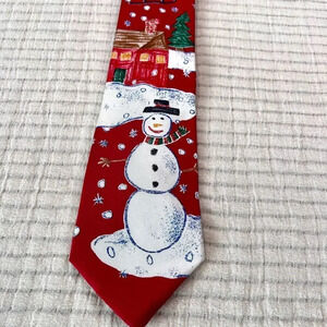Save The Children Kids Multicolor Silk Laura Age 9 Here Comes‎ Santa Neck Tie OS